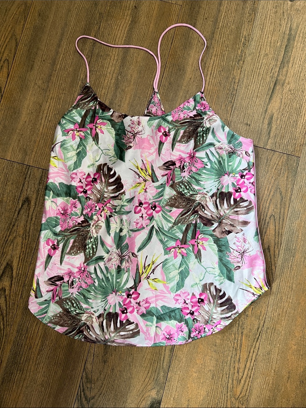 Victoria's Secret Pink Tropical Floral Spaghetti-Strap Cami